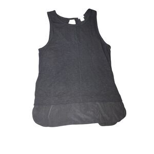 J. Crew Drapey‎ Tank Top with Silky Hem Womens S Black Goth Fairy Goth Emo